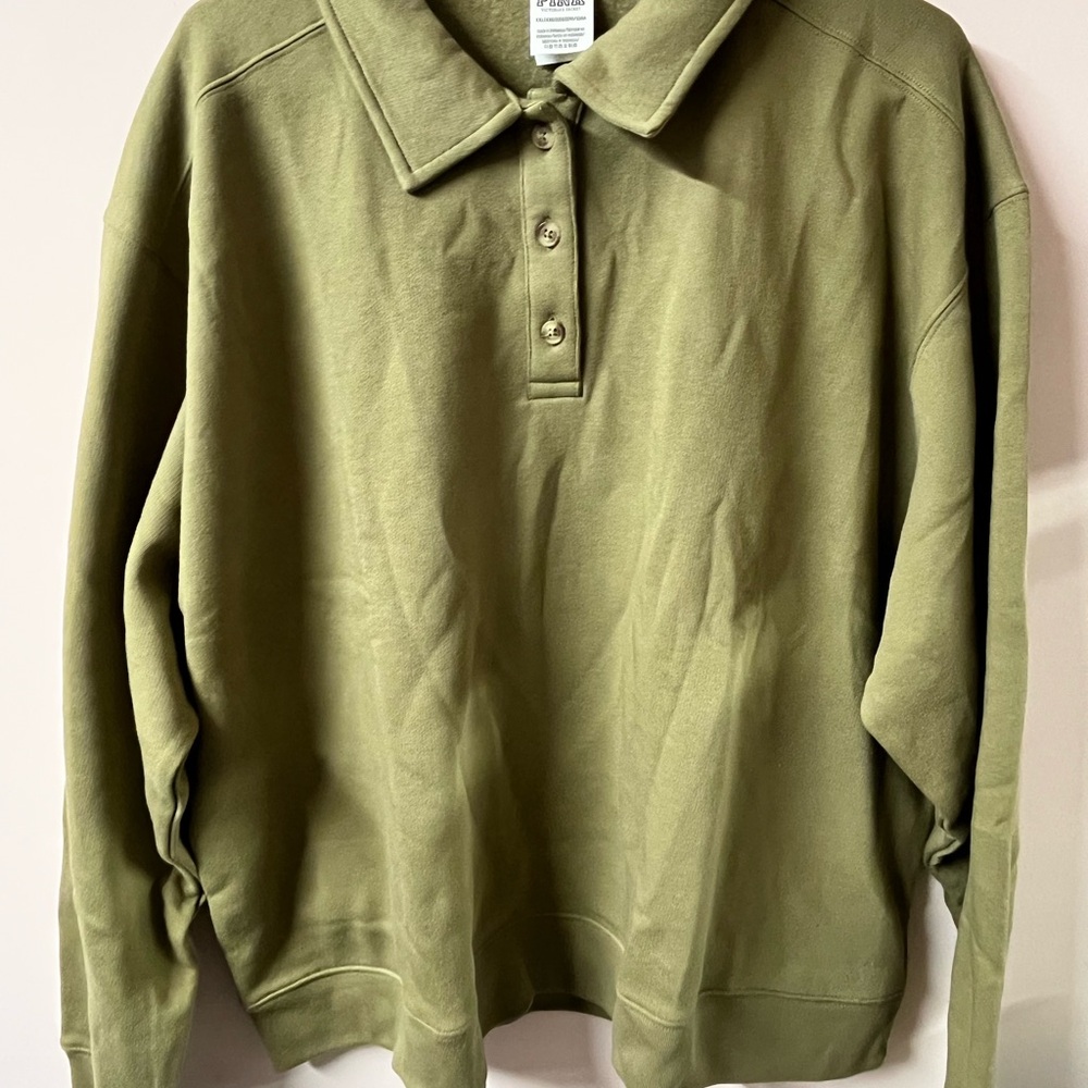 PINK Victoria's Secret Olive Sweatshirt - Picture 3 of 8